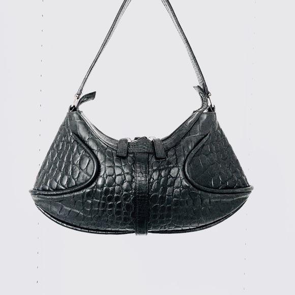 Versace Alligator Half Moon Bag - Picture 3 of 6